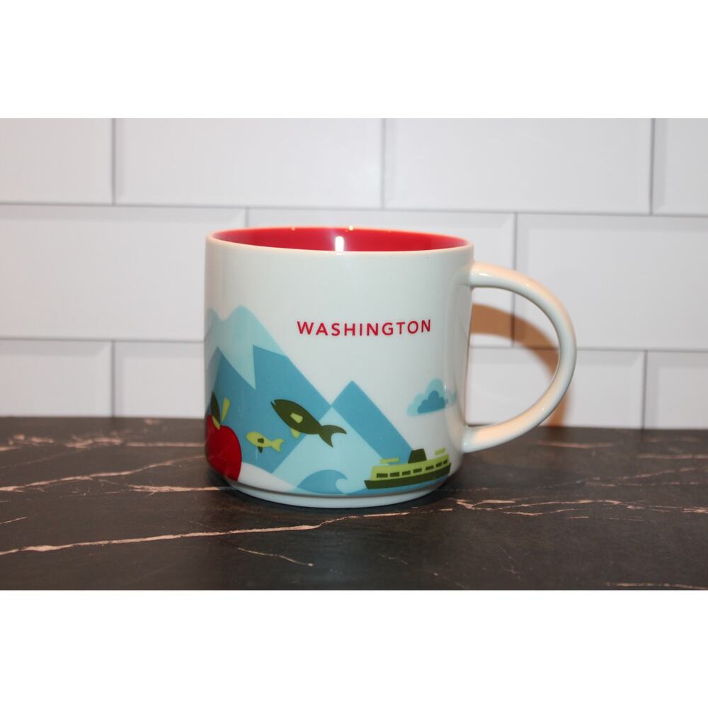 Starbucks Washington State You Are Here Mug 14 oz Coffee Cup YAH EUC